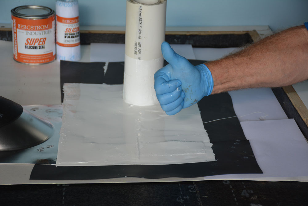 The Super Silicone will be touch dry after 30 min but need another 24 hours to cure