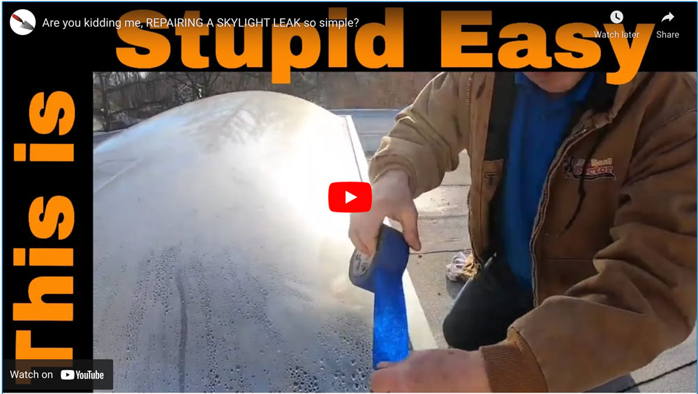 Skylight leak repair with Super Silicone Seal